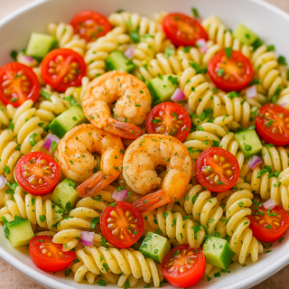 Lemon Herb Shrimp Pasta Salad