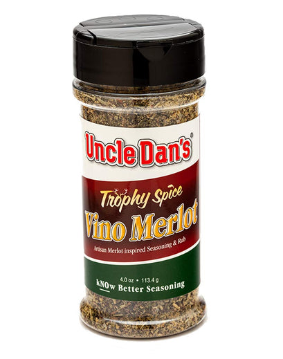 Uncle Dan's Trophy Spice Vino Merlot 4oz Shaker Bottle