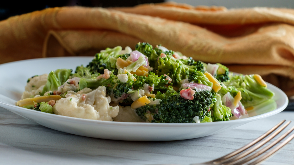 Cauliflower & Broccoli Salad Recipe