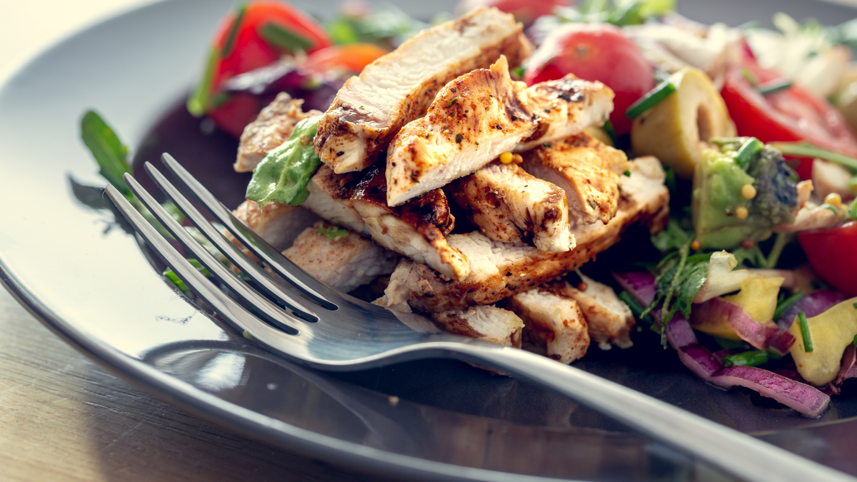 Grilled Chicken and Veggie Salad Celebrate National Salad Month with