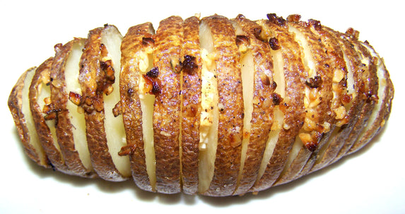 Cheesy Hasselback Potatoes with Uncle Dan’s® Original Southern Classic Ranch Seasoning