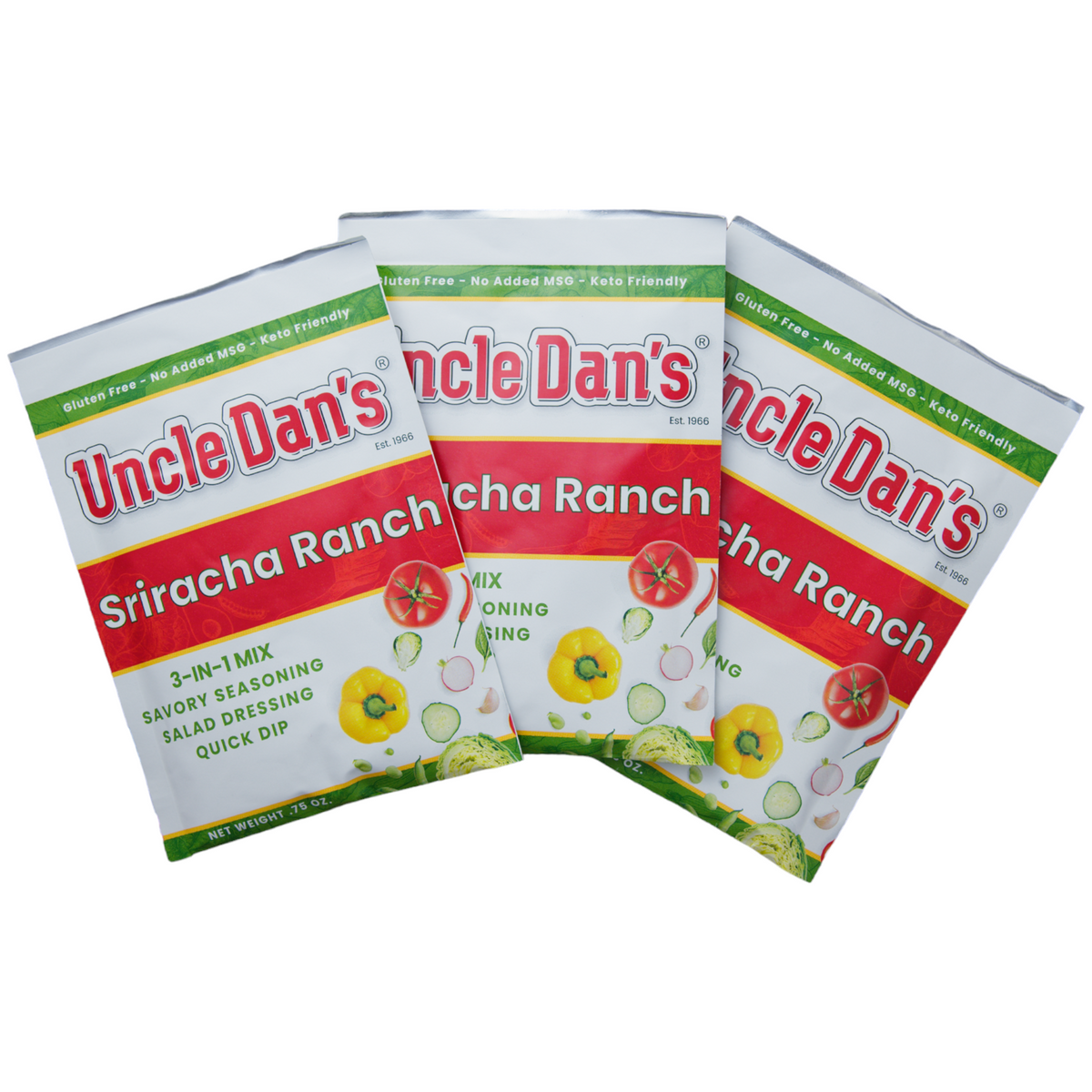 Uncle Dan's Sriracha Ranch: Bold & Fiery Ranch Mix | Keto & Gluten-Free ...