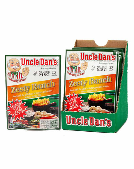 Uncle Dan's Zesty Ranch Single Case With Single Packet Front View