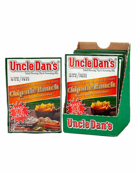 Uncle Dan's Chipotle Ranch Single Case With Single Packet Front View